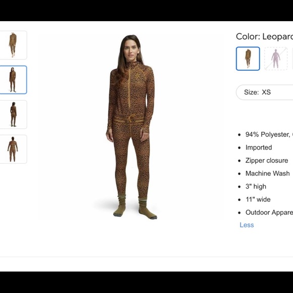 Airblaster Classic Ninja Suit Winter/Ski Base layer in Cheetah Print Women’s XS - Picture 3 of 7